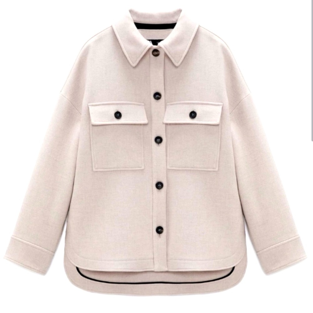 Zara Wool Shirt Jacket